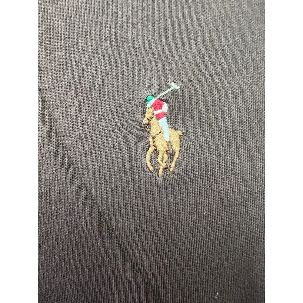 Polo Ralph Lauren Mens Pima Soft Touch Cotton Polo Shirt Brown Large Multi Pony
